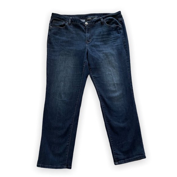 Lane Bryant Denim - Venezia | Lane Bryant Signature Fit Straight Leg Denim Dark Jeans Curvy Sz 20 S